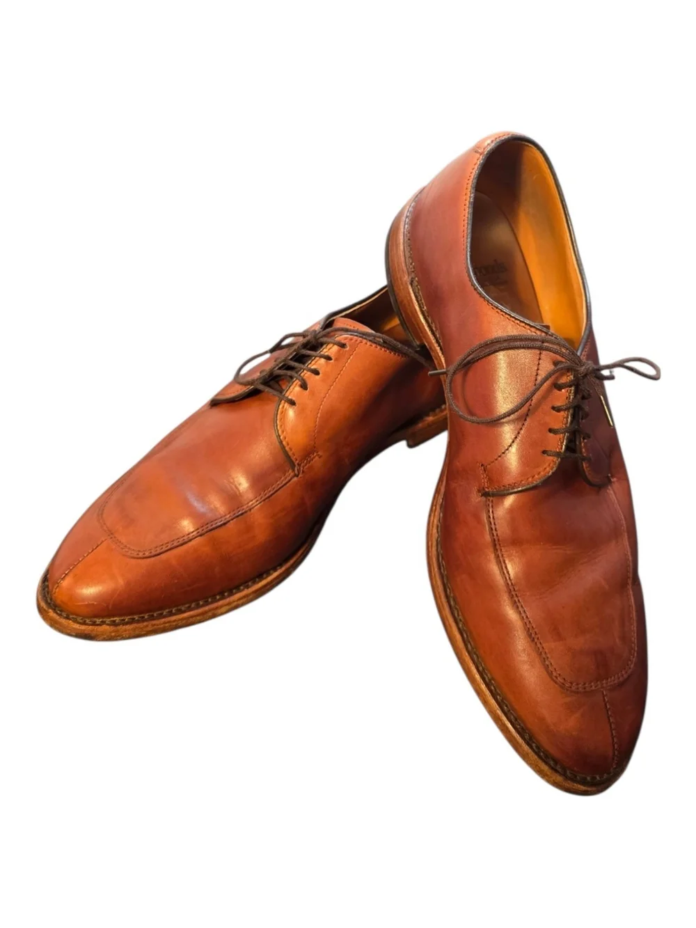 Allen Edmonds Delray Split Toe Derby Chili Leather 8.5 3E Wide Dress Shoes USA